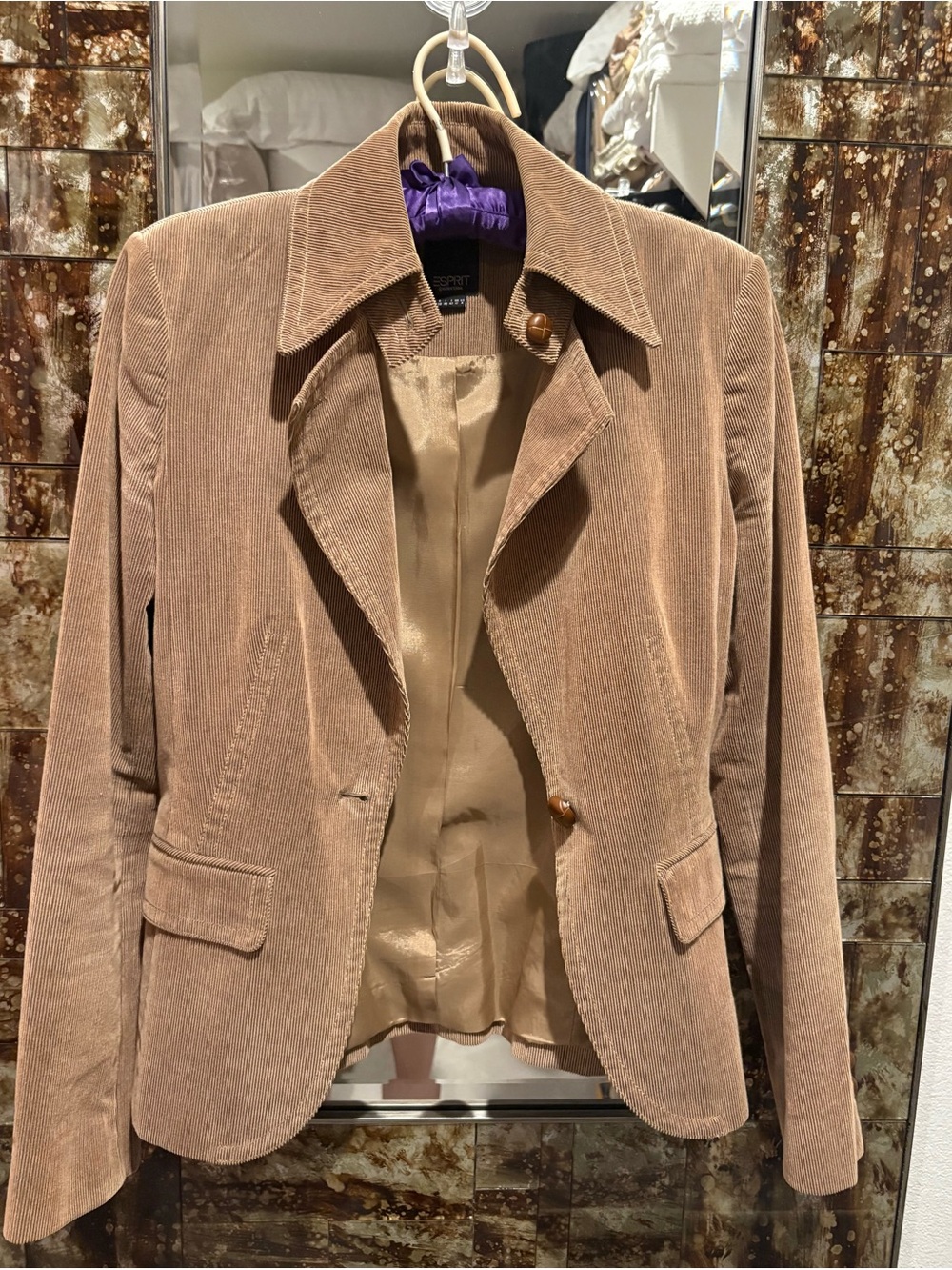 Esprit Collection Corduroy Blazer in Light Brown